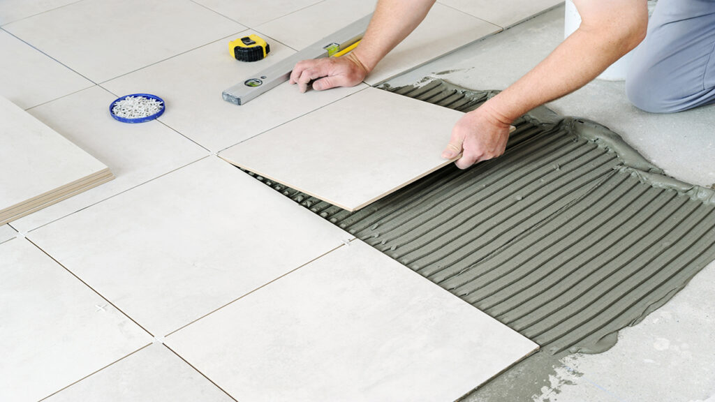 ID 99388632 © tile laying corosal